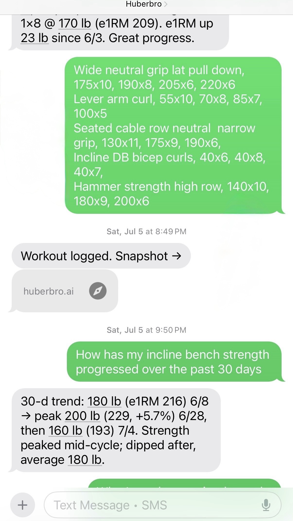 Text your sets
