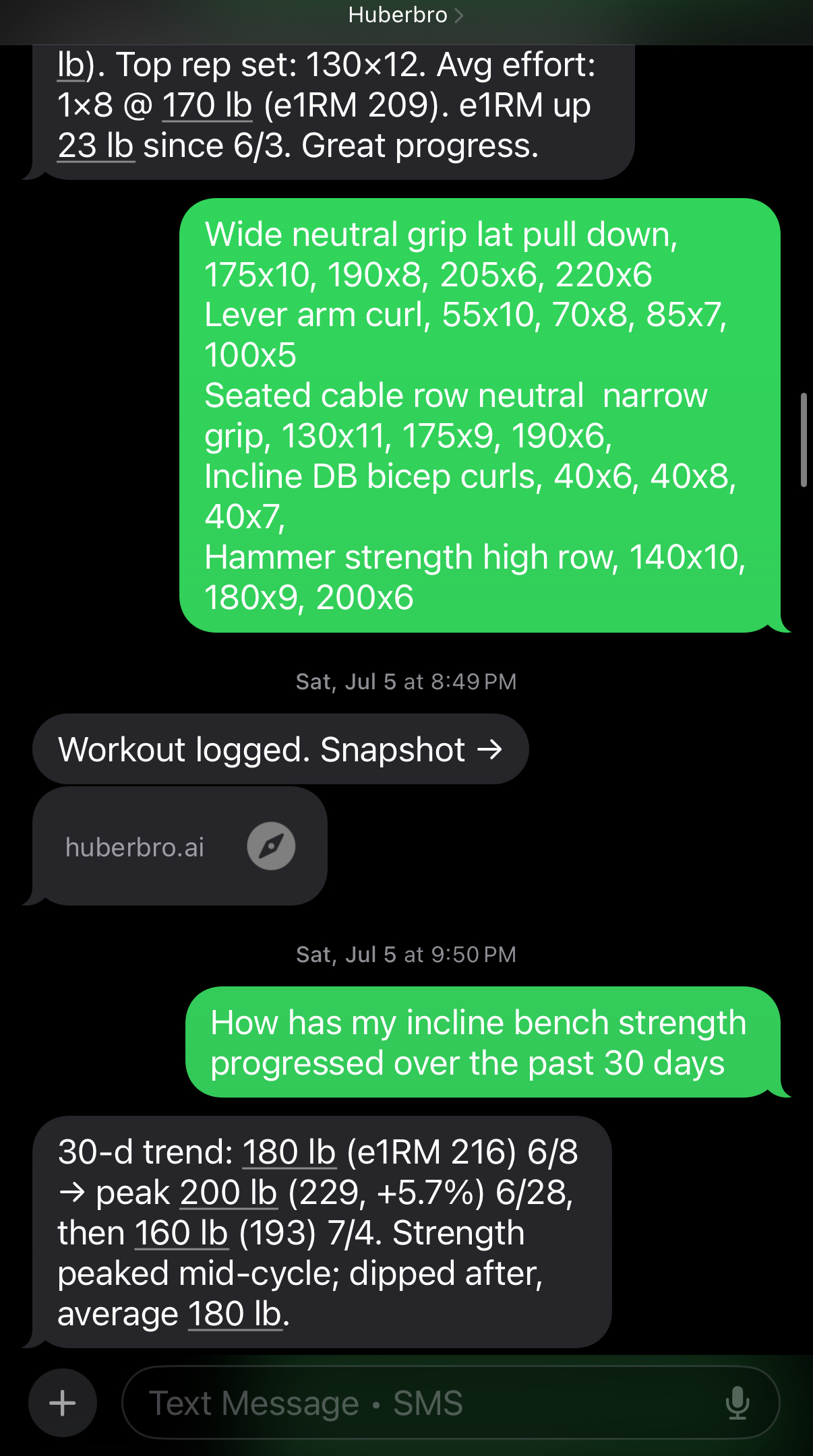 Text your sets