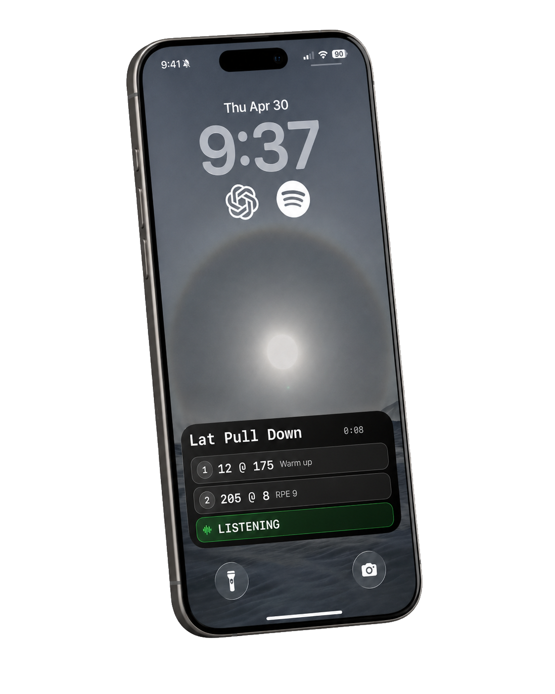 Huberbro lock screen logging widget